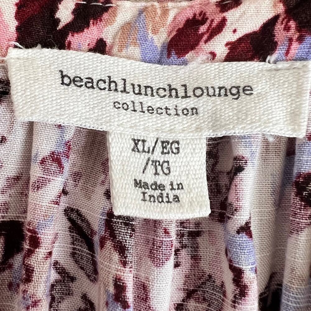 Beachlunchlounge Womens Dress XL Multicolor Abstract Tiered Midi Prairie Boho - Picture 4 of 6
